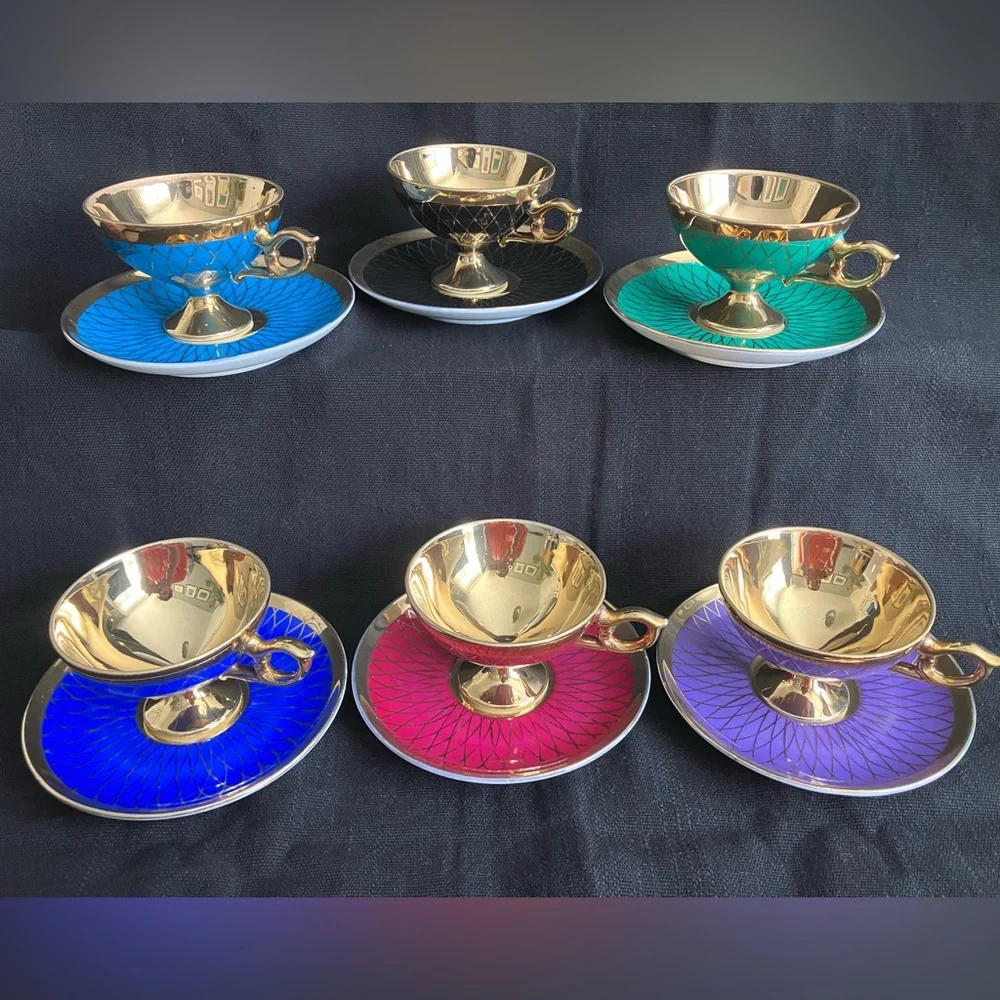 Dublin Fine China Coffee Cup and Saucer (Set of Six) - Picture 2 of 13